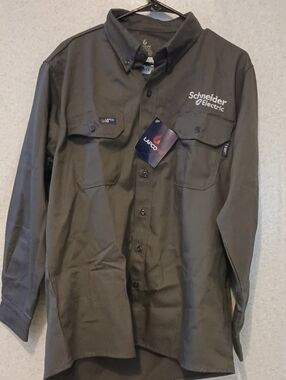 Schneider Electric Men's Lightweight Utility Shirt Jacket - Dark Gray